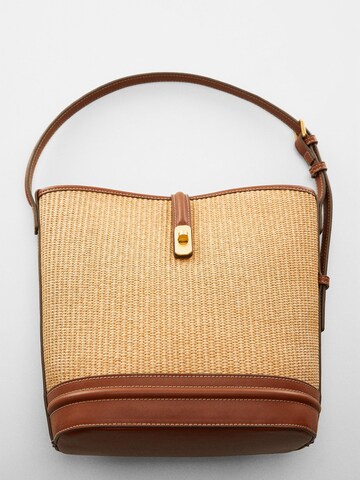 MANGO Shoulder Bag 'DAURA' in Brown