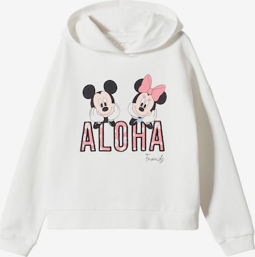 MANGO KIDS Sweatshirt 'Maloha' i vit: framsida