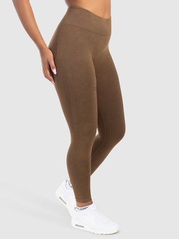 Coupe slim Leggings ' Yune ' Smilodox en marron
