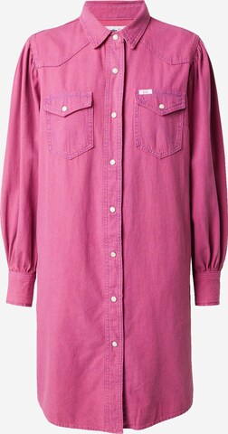 WRANGLER Košilové šaty – pink: přední strana