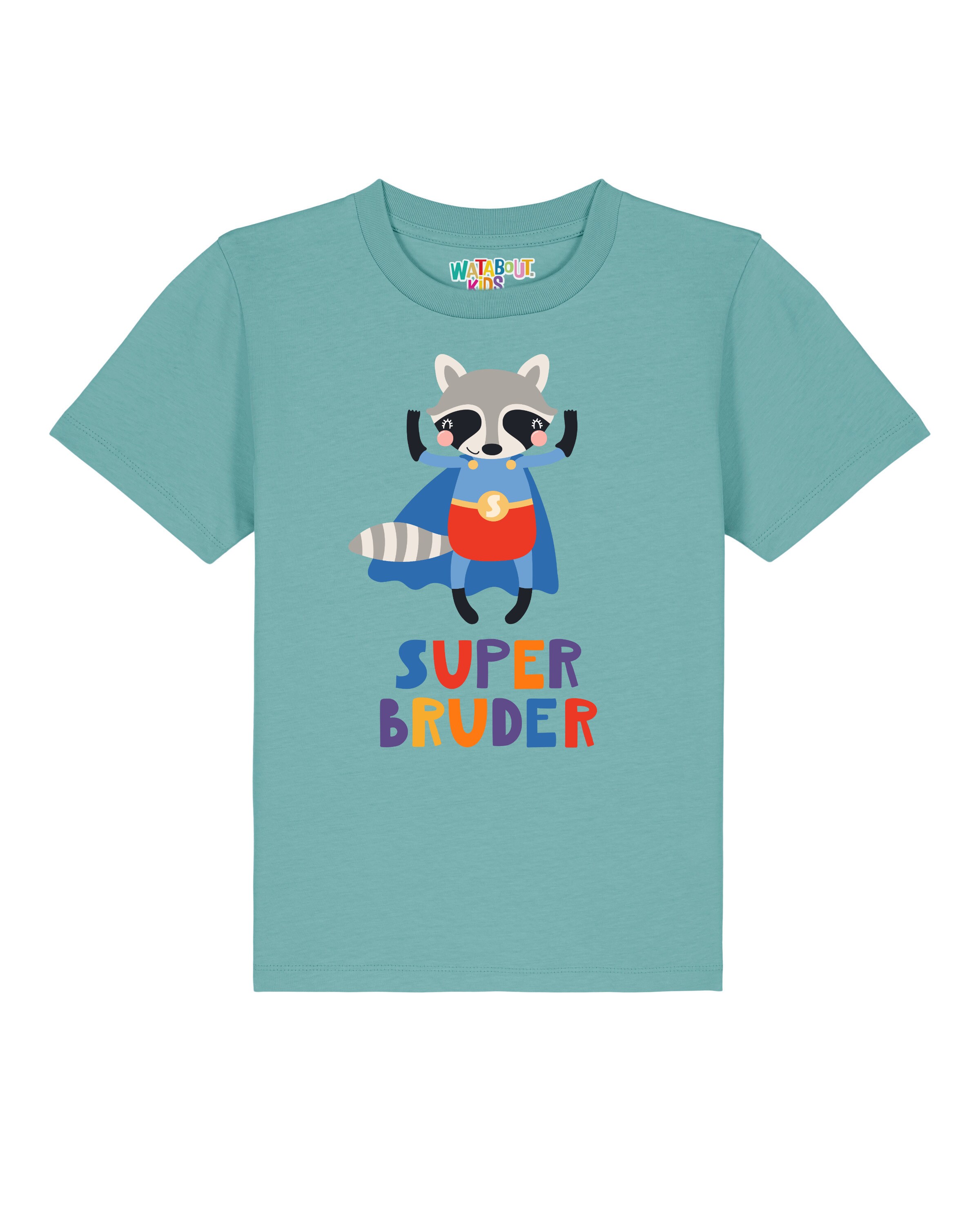 Maglietta 'Superbruder' di watabout.kids in blu: frontale