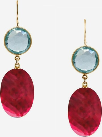 Boucles d'oreilles Gemshine en rouge : devant