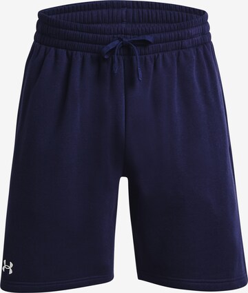 UNDER ARMOUR Regular Workout Pants in Blue: front