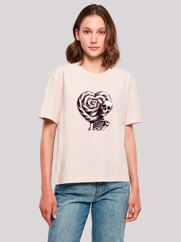 F4NT4STIC Shirt 'Süße Süßigkeiten Herzform Liebe' in Pink: front