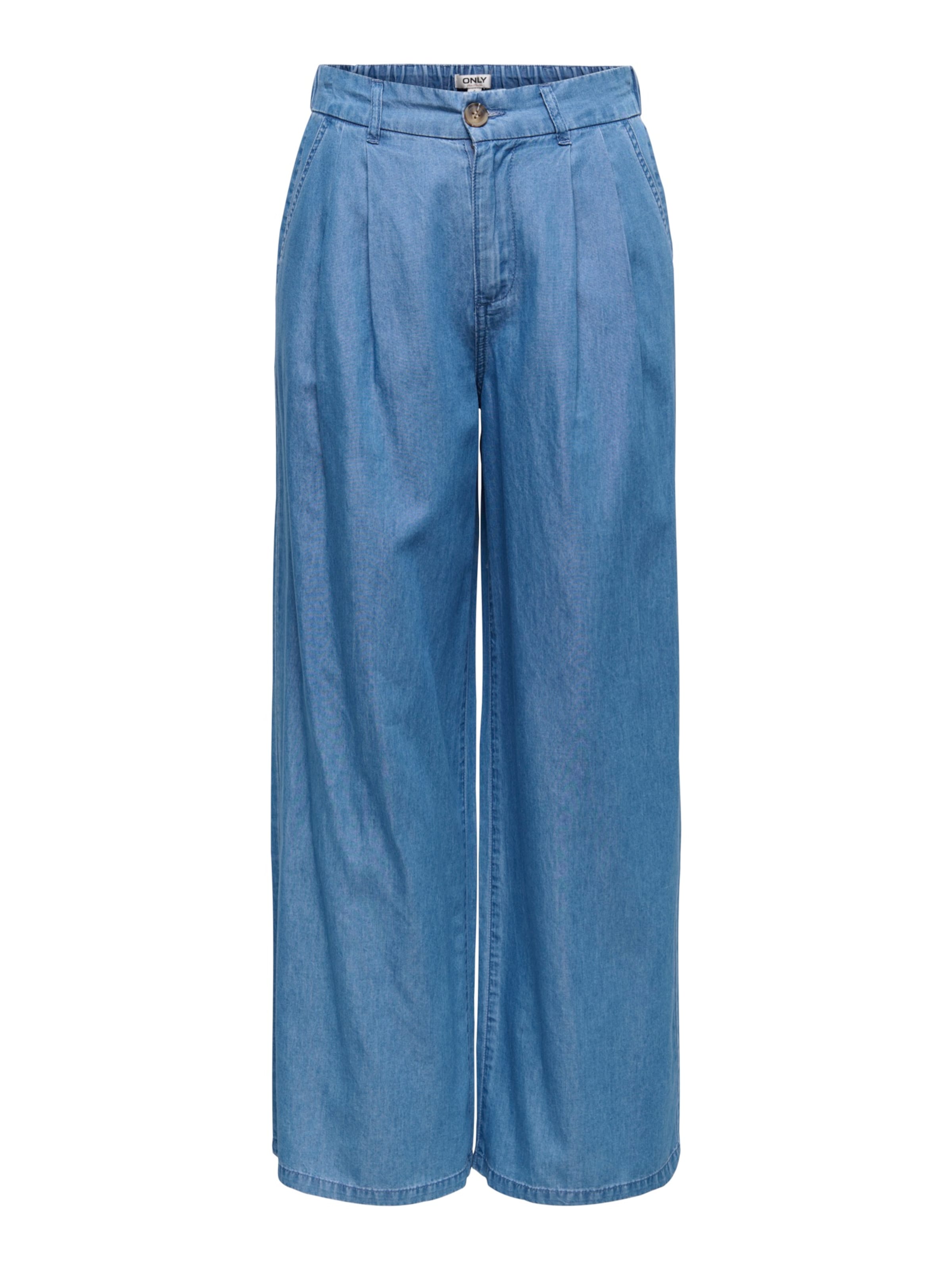 ONLY Wide leg Τζιν πλισέ 'ONLBEA' σε μπλε: μπροστά