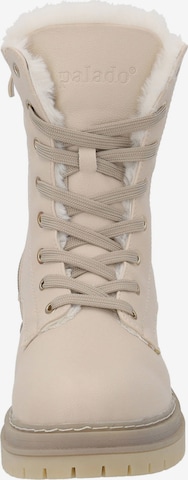 Palado Lace-Up Boots in Beige
