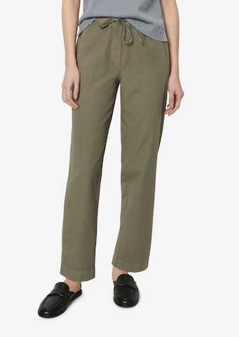 Marc O'Polo Tapered Pants in Brown: front