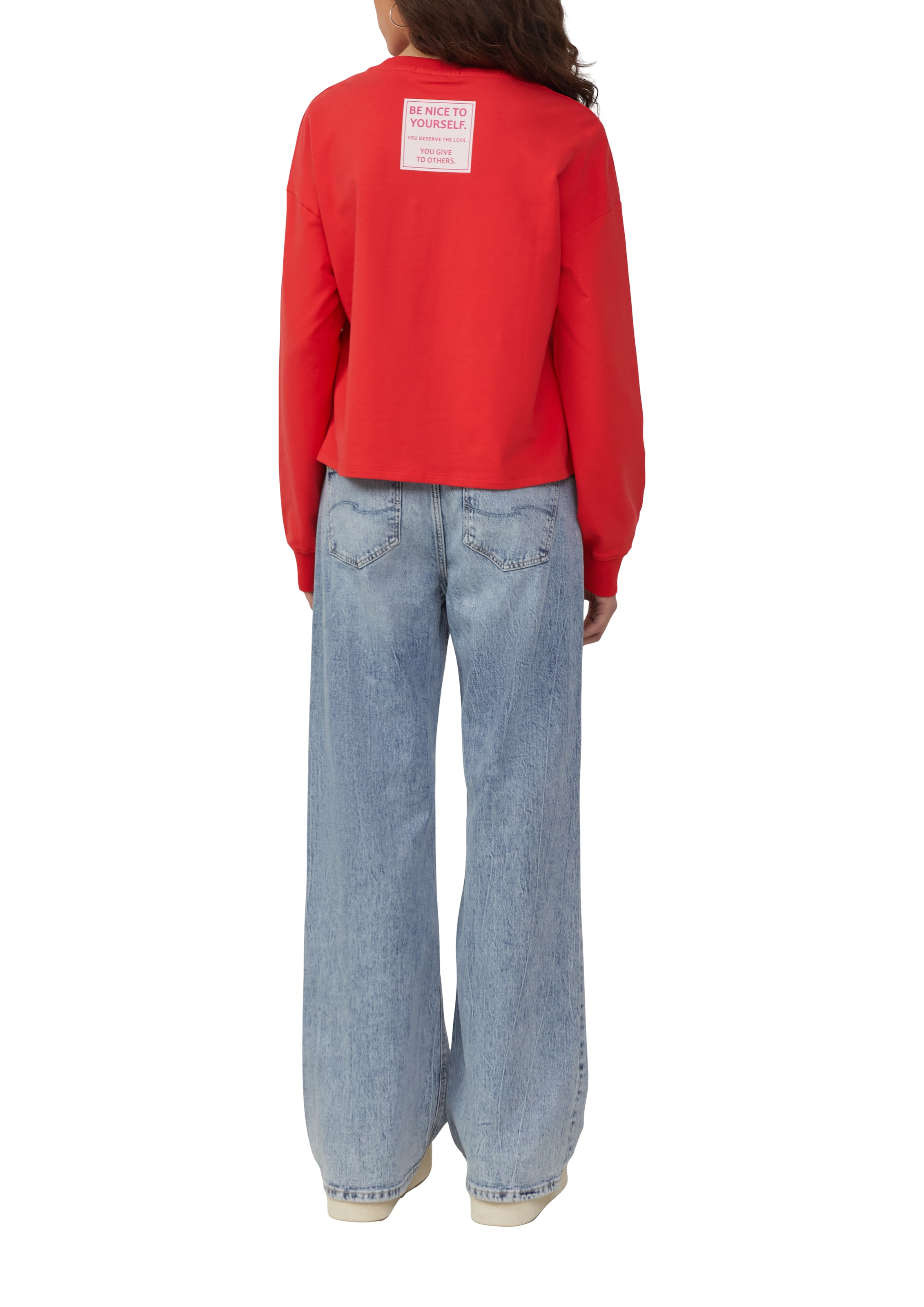 Sweat-shirt QS en rouge