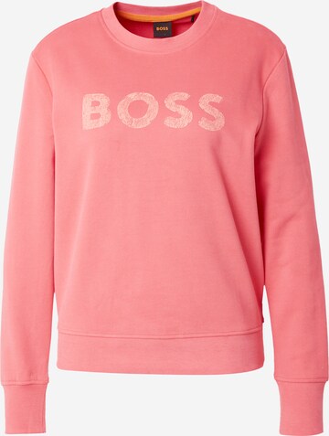BOSS Sweatshirt 'Ela 6' in Roze: voorkant