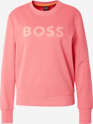 BOSS Orange Sweatshirt 'Ela 6' in Roze: voorkant