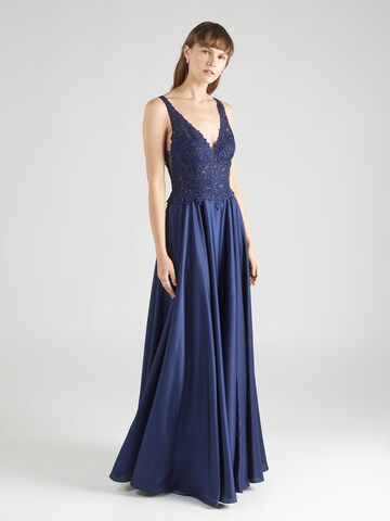 mascara Evening Dress in Blue: front