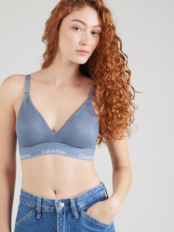 Calvin Klein Underwear Triangel BH in Blau: Vorderseite