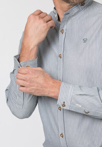 STOCKERPOINT Regular fit Traditional button up shirt 'Frederik' in Green