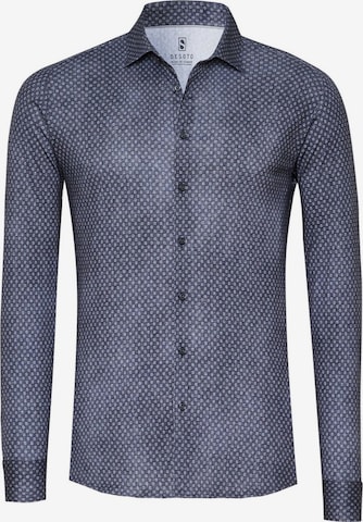 Chemise DESOTO en bleu : devant