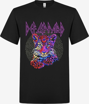 T-Shirt 'Def Leppard Neon Kitten T-Shirt' Def Leppard en noir : devant