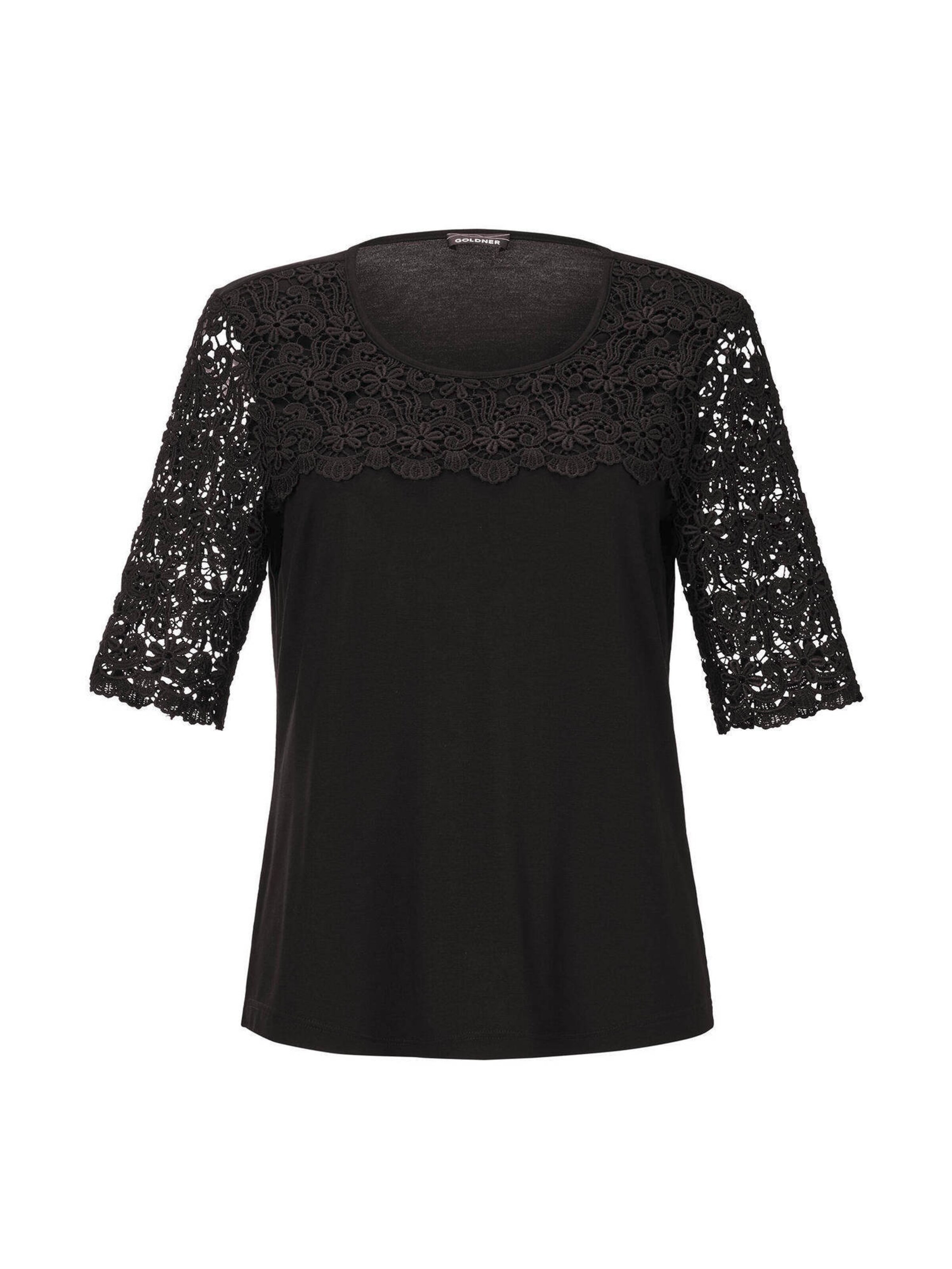 Goldner Shirt in Zwart: voorkant