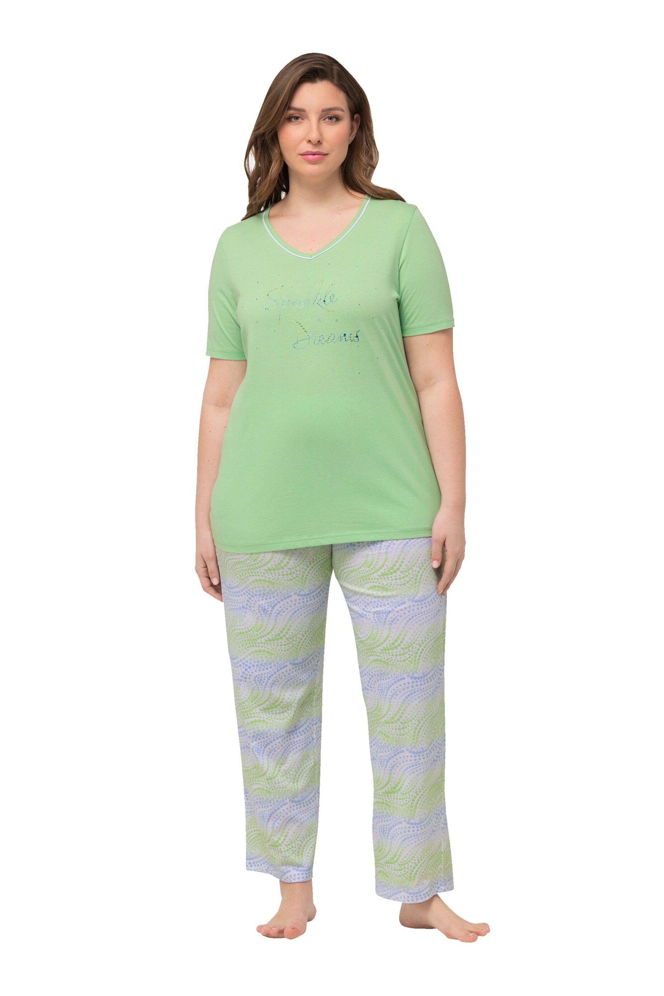 Ulla Popken Pyjama in Grün