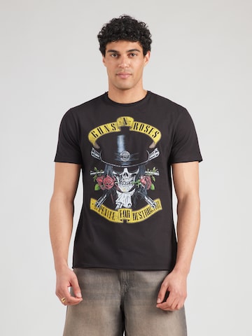 AMPLIFIED Tričko 'GUNS N ROSES - TOP HAT SKULL' - Čierna: predná strana