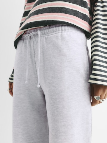 Pull&Bear Wide leg Broek in Grijs