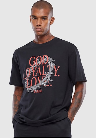 T-Shirt 'God Loyalty Love' MT Upscale en noir : devant