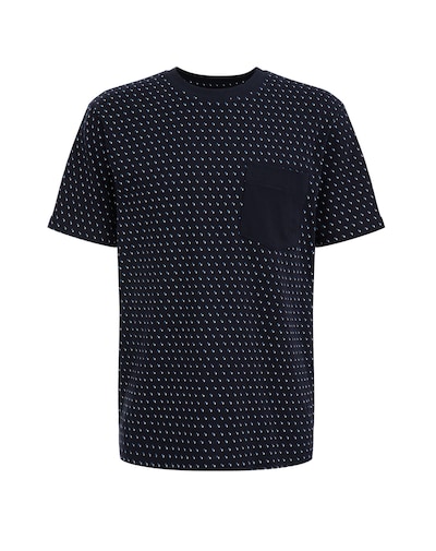 WE Fashion Shirt in Marine blue / Light blue / Natural white, Item view