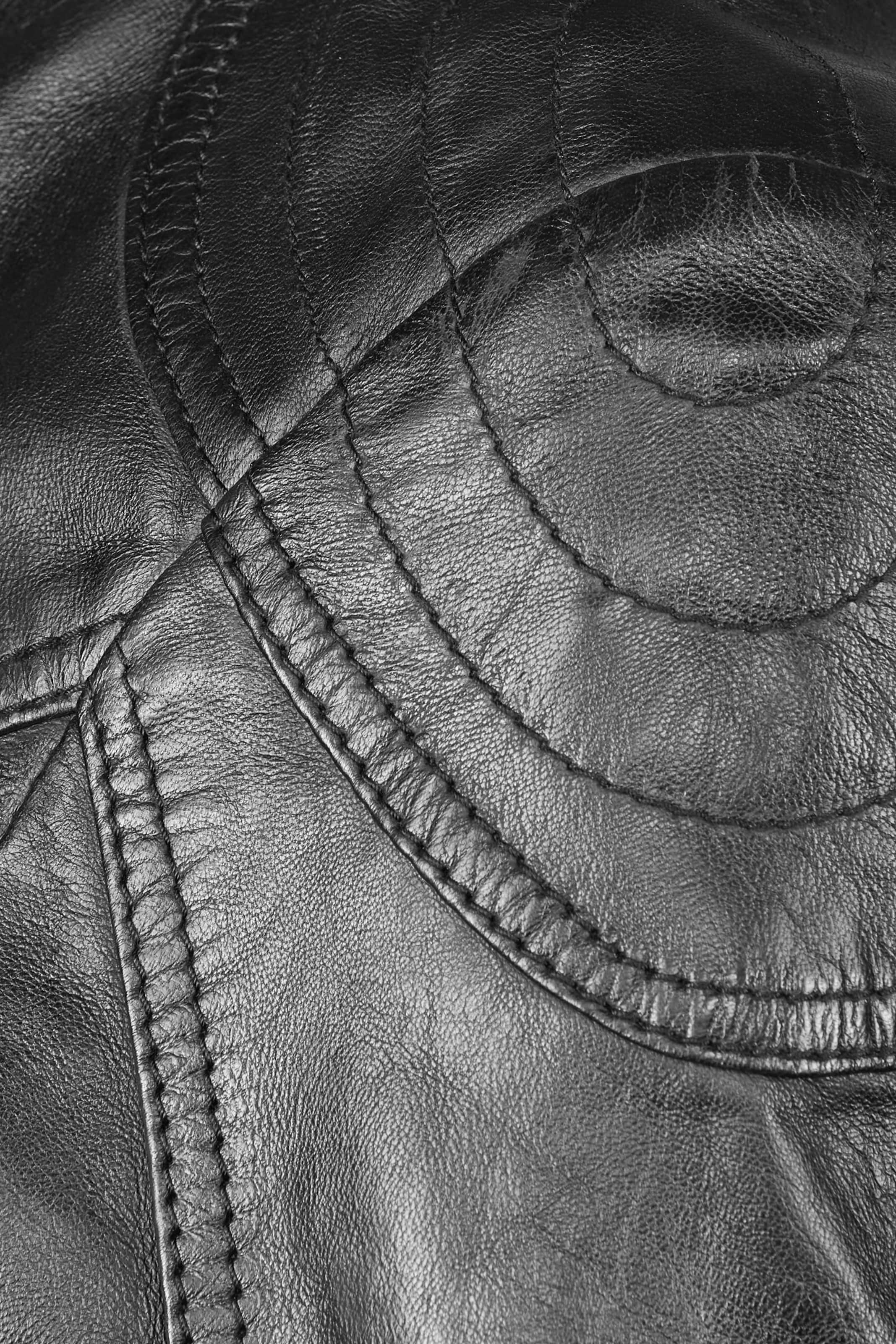 Apple of Eden Lederjacke AOE-142 in Schwarz