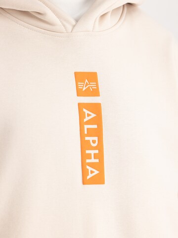 ALPHA INDUSTRIES Sweatshirt 'Alpha PP' in Weiß