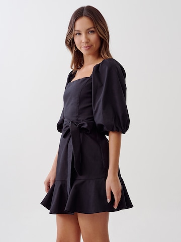 Robe d’été 'GORJA' Tussah en noir : devant