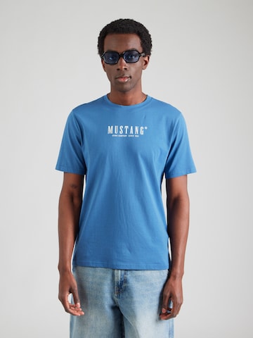 MUSTANG Póló 'Style Austin' - kék: elől