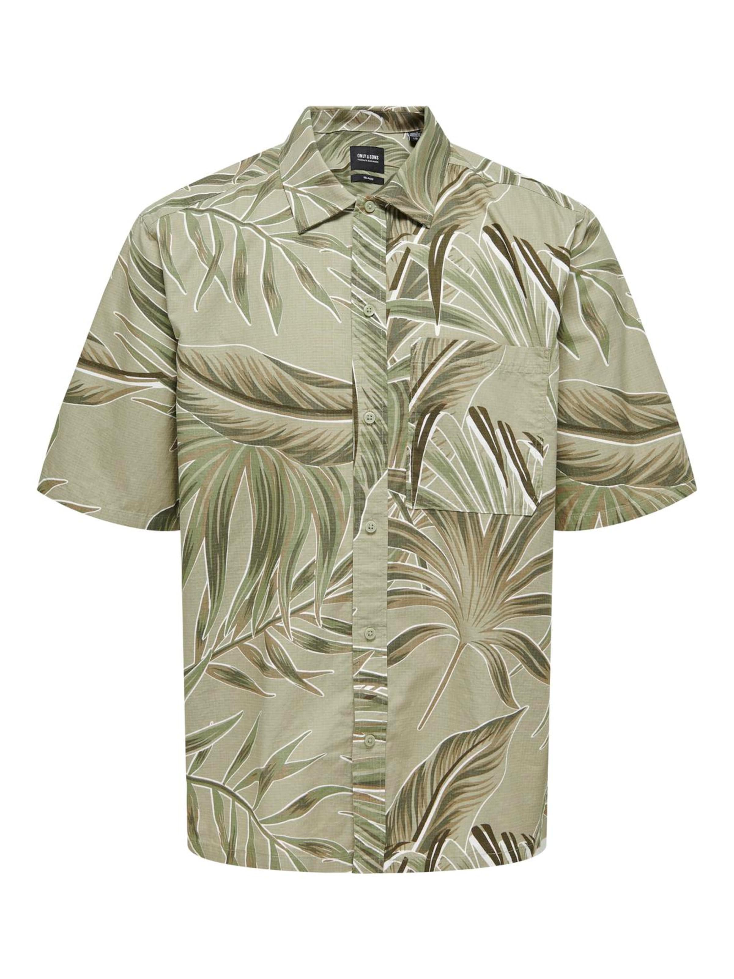 Only & Sons Comfort Fit Košeľa 'Baxtor' - Zelená: predná strana