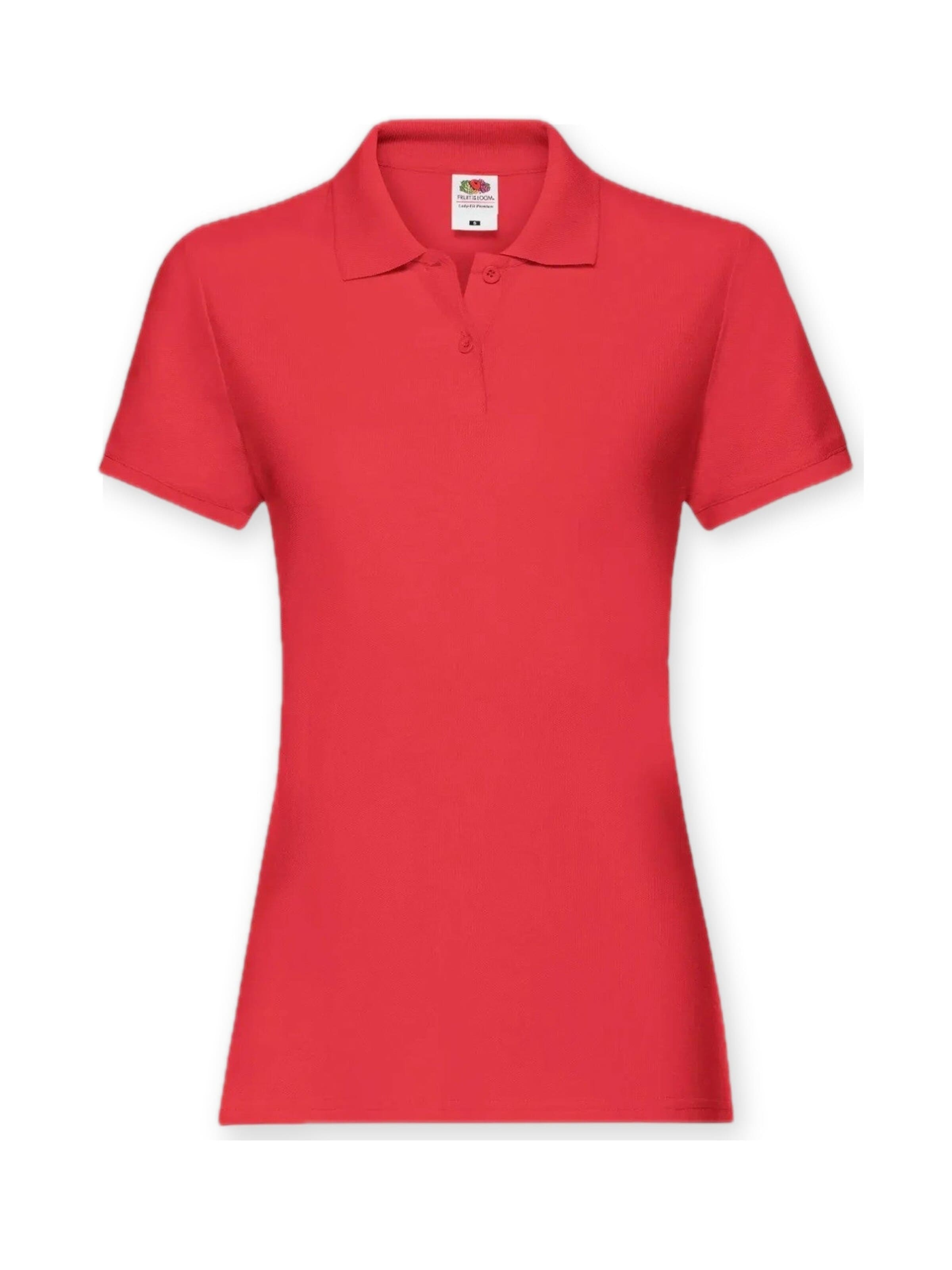 FRUIT OF THE LOOM Shirts 'Womens premium short sleeve polo' i rød: forside