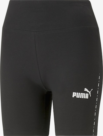 Skinny Pantaloni sport 'Power' de la PUMA pe negru: față