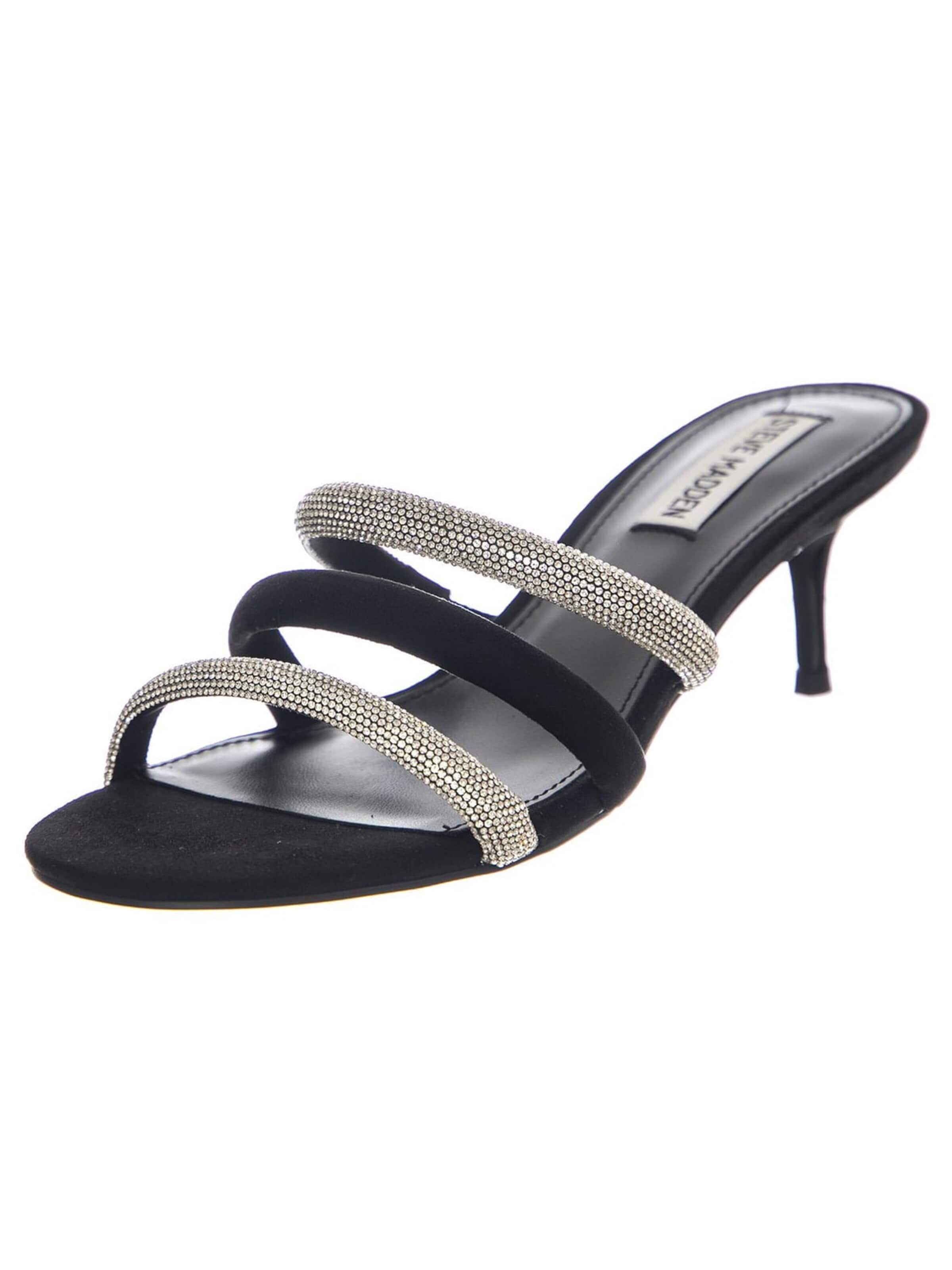 STEVE MADDEN Sandały 'Kairo Black Silver' w kolorze czarny: przód