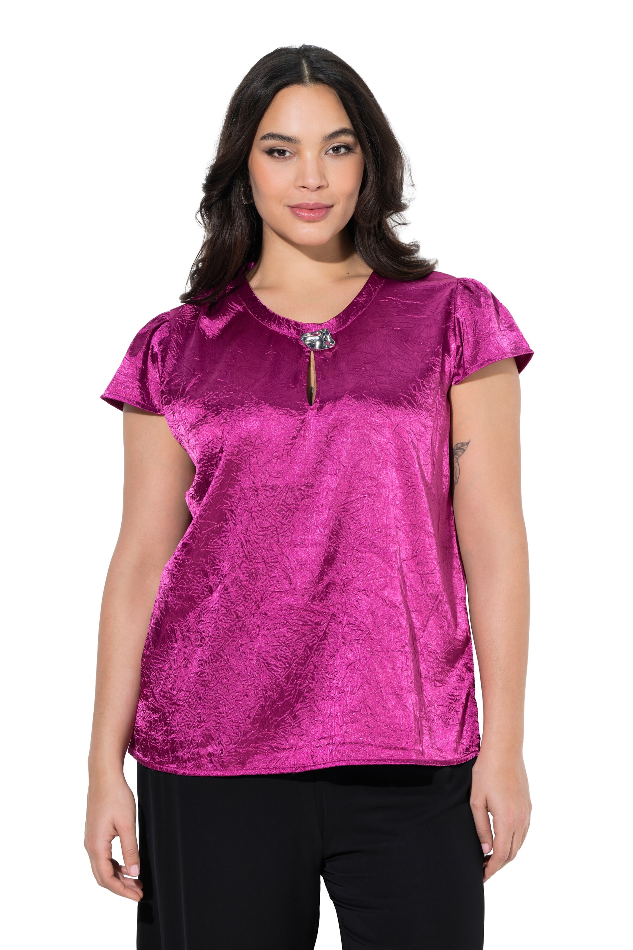Ulla Popken Blouse in Pink: front