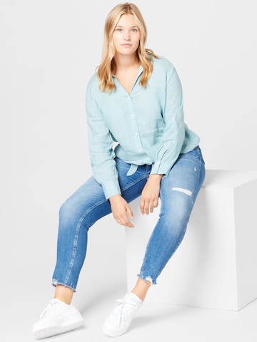 SAMOON Bluse in Blau