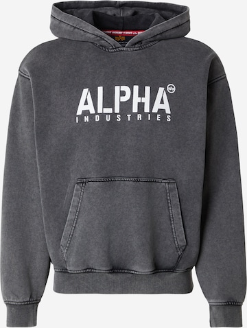 ALPHA INDUSTRIESSweater majica 'Stencil' - crna boja: prednji dio