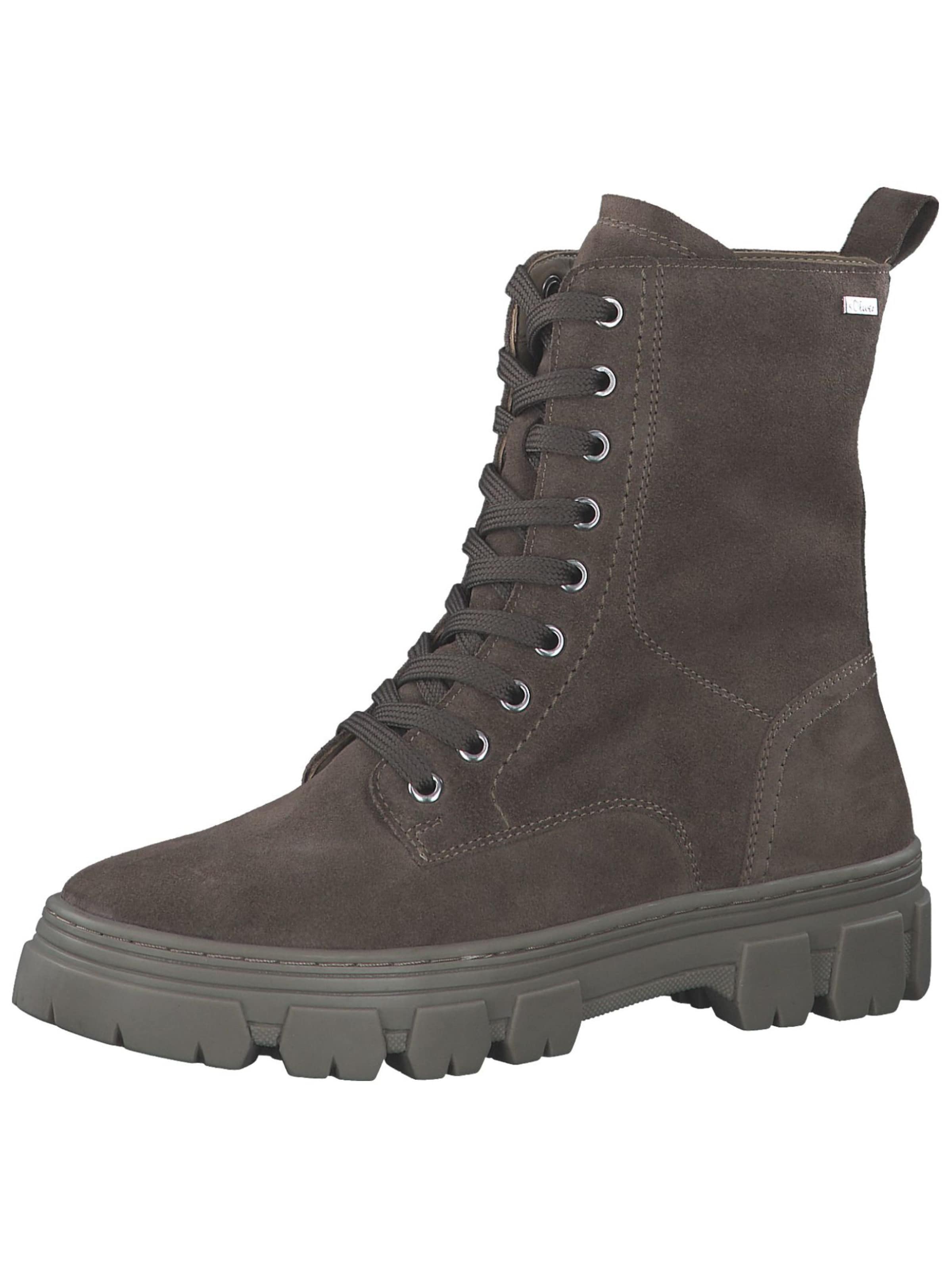 s.Oliver Schnürstiefelette in Grün: Vorderseite