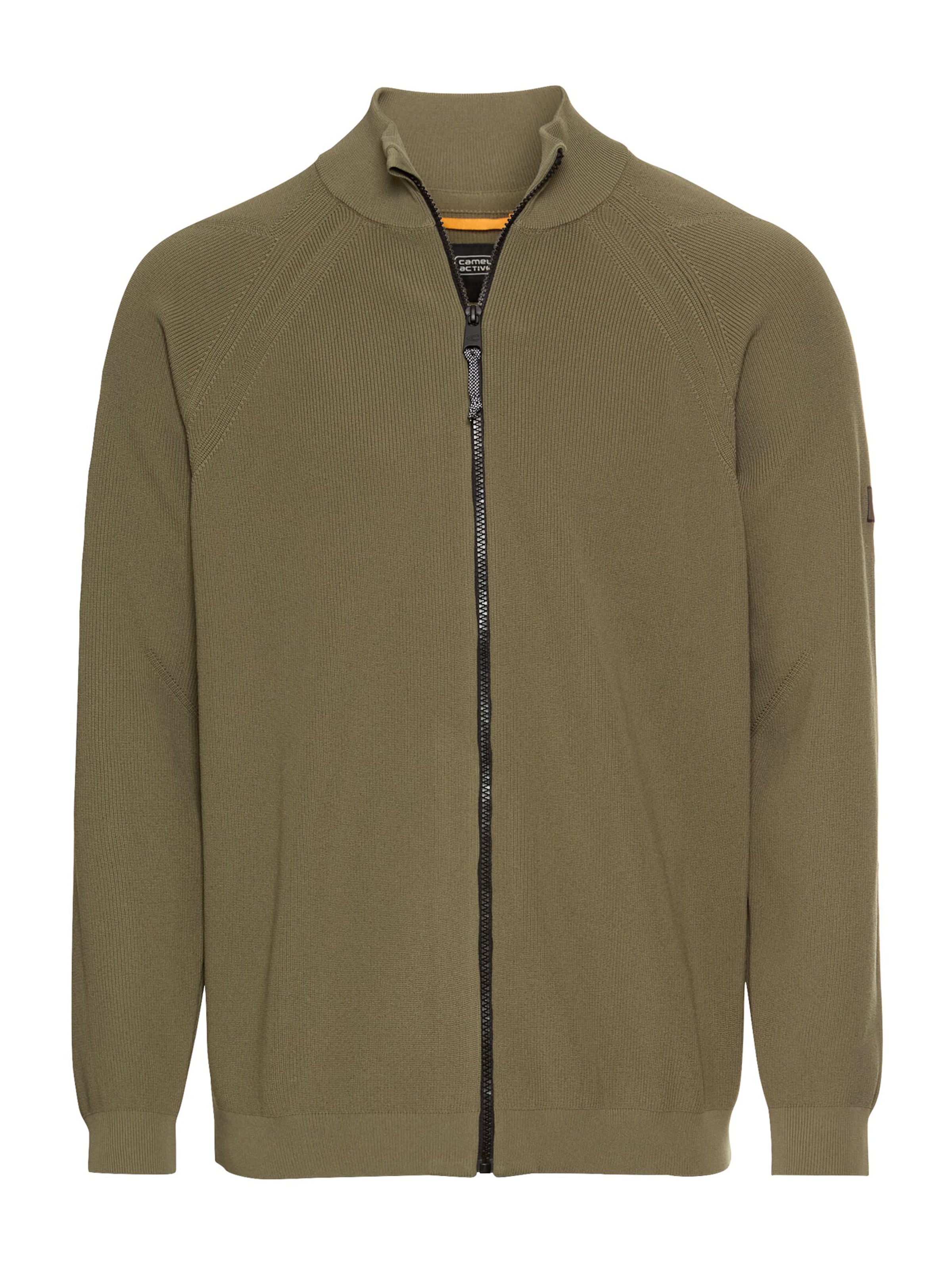 CAMEL ACTIVE Knit cardigan in Green: front