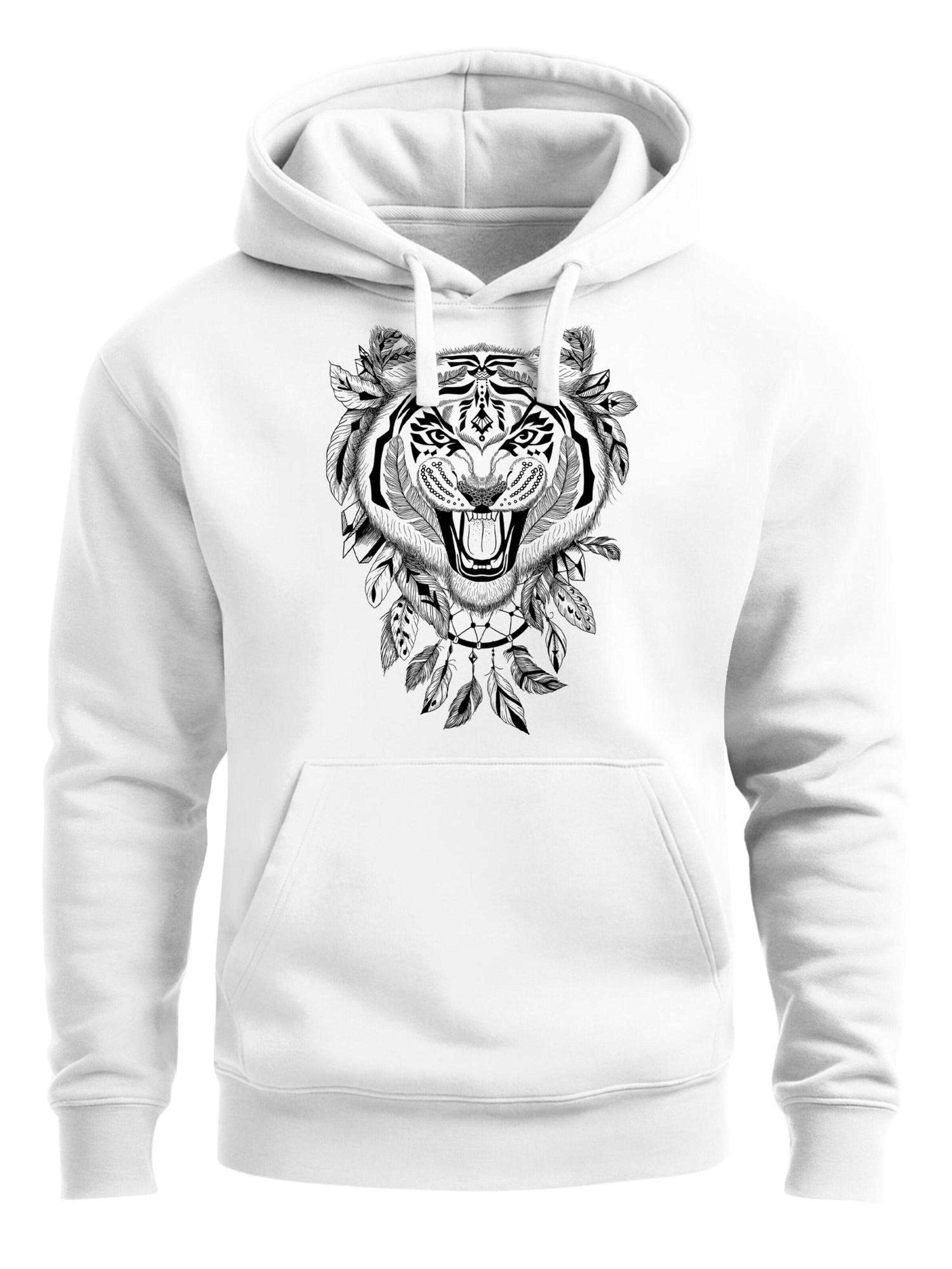 Neverless Sweatshirt 'Tiger' in White: front