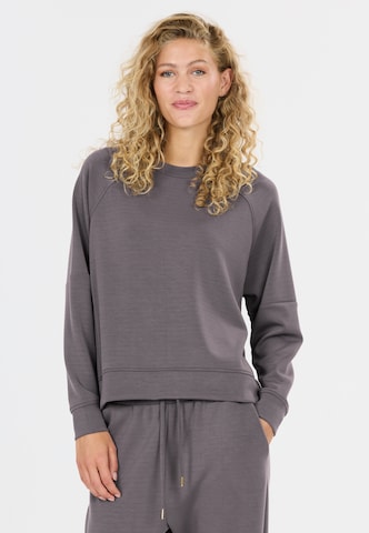 Athlecia Sweatshirt 'Jacey' in Braun: Vorderseite