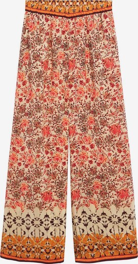 MANGO Broek 'Saffron' in de kleur Bruin / Sinaasappel / Rood / Zwart, Productweergave