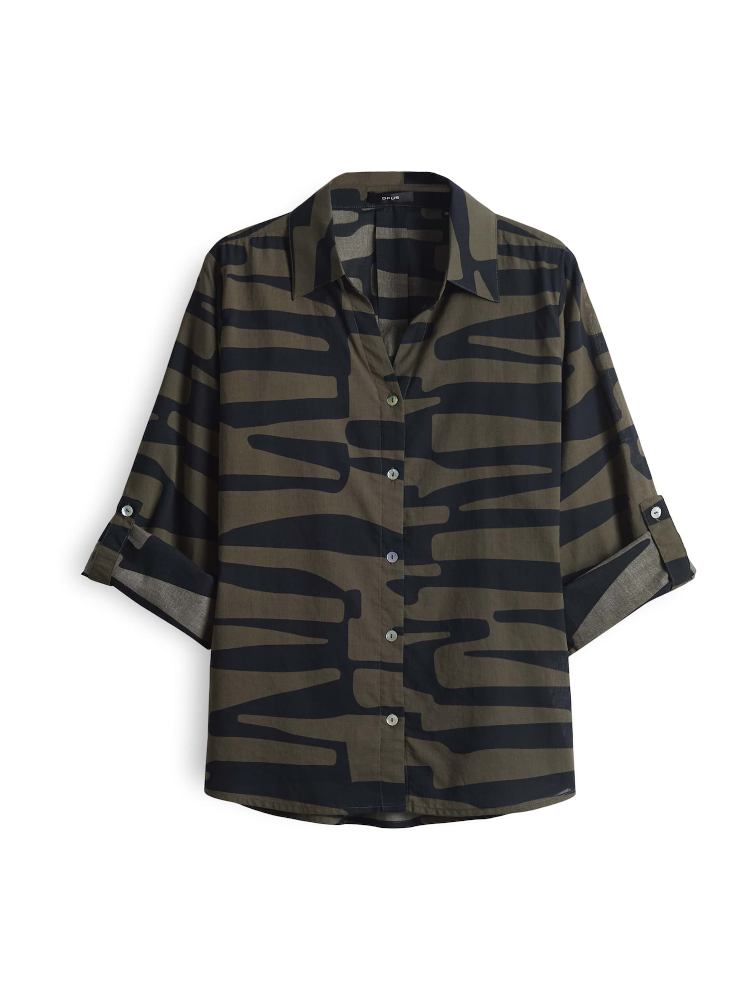 OPUS - Blusa 'Fumani jungle' em verde: frente