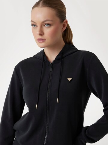 GUESS Sweatjacke 'OLYMPE' in Schwarz