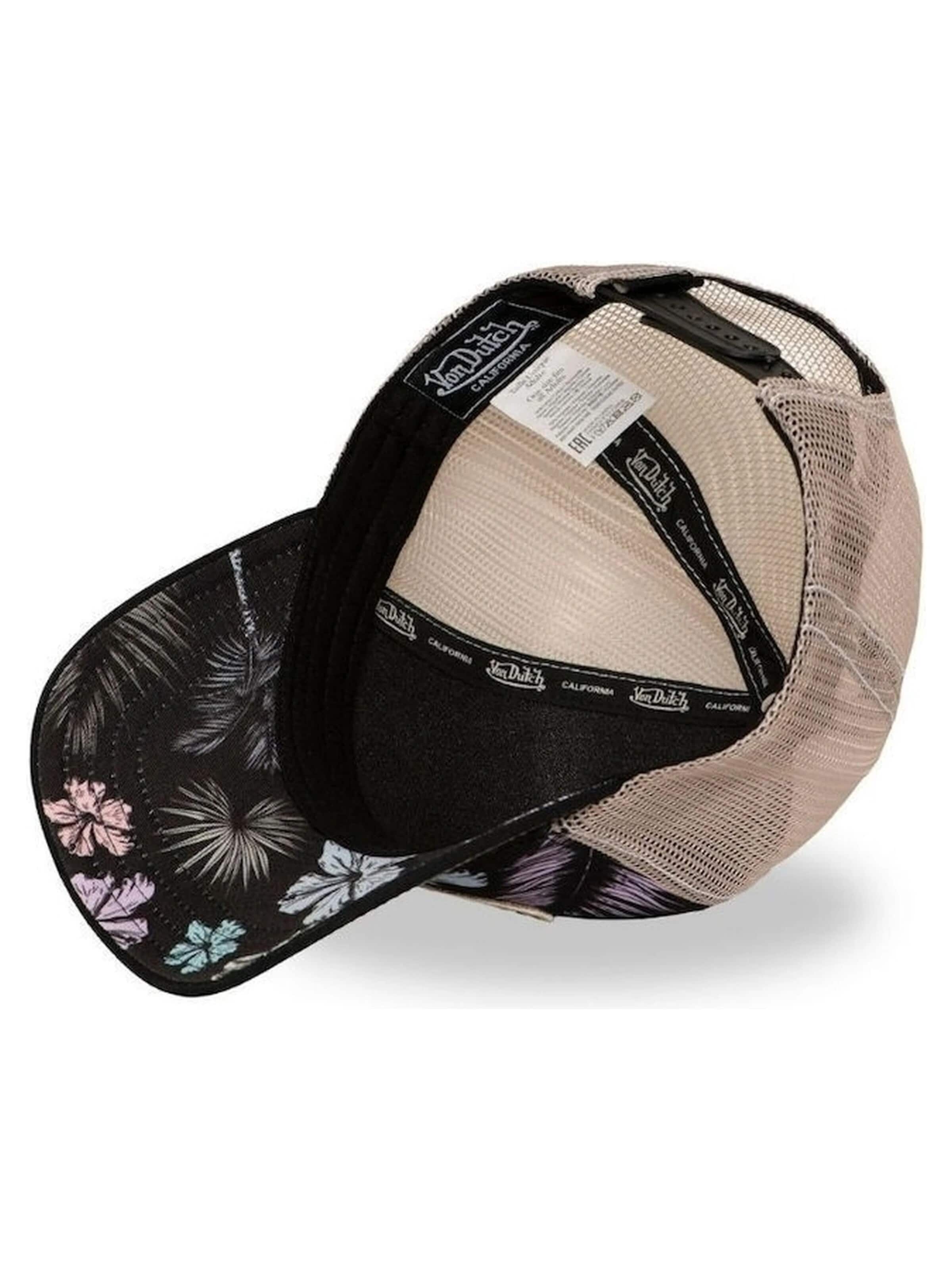 Von Dutch Kšiltovka 'Gorra von dutch negra flores subl 17 trucker cap' – černá