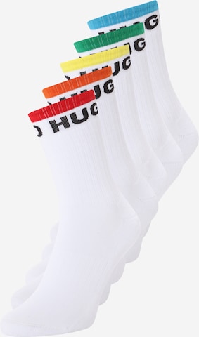 HUGO Red Ponožky 'RAINBOW' – bílá: přední strana