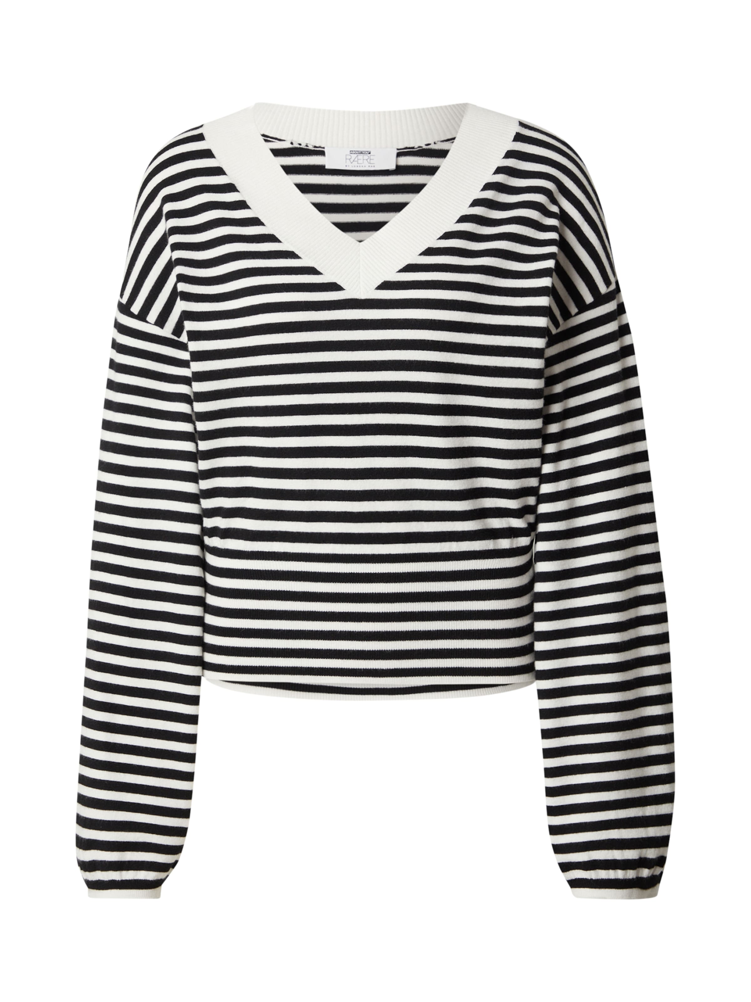 RÆRE by Lorena Rae Trui in de kleur Zwart / Wit, Productweergave