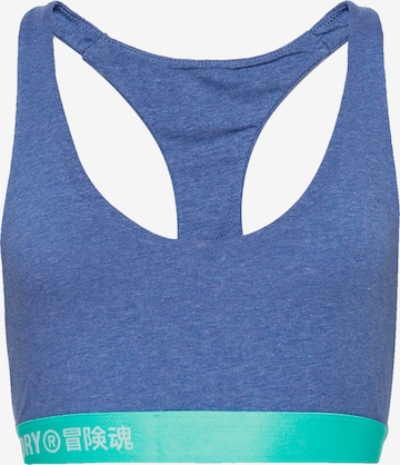 Superdry Bustier Sport bh in Blauw: voorkant