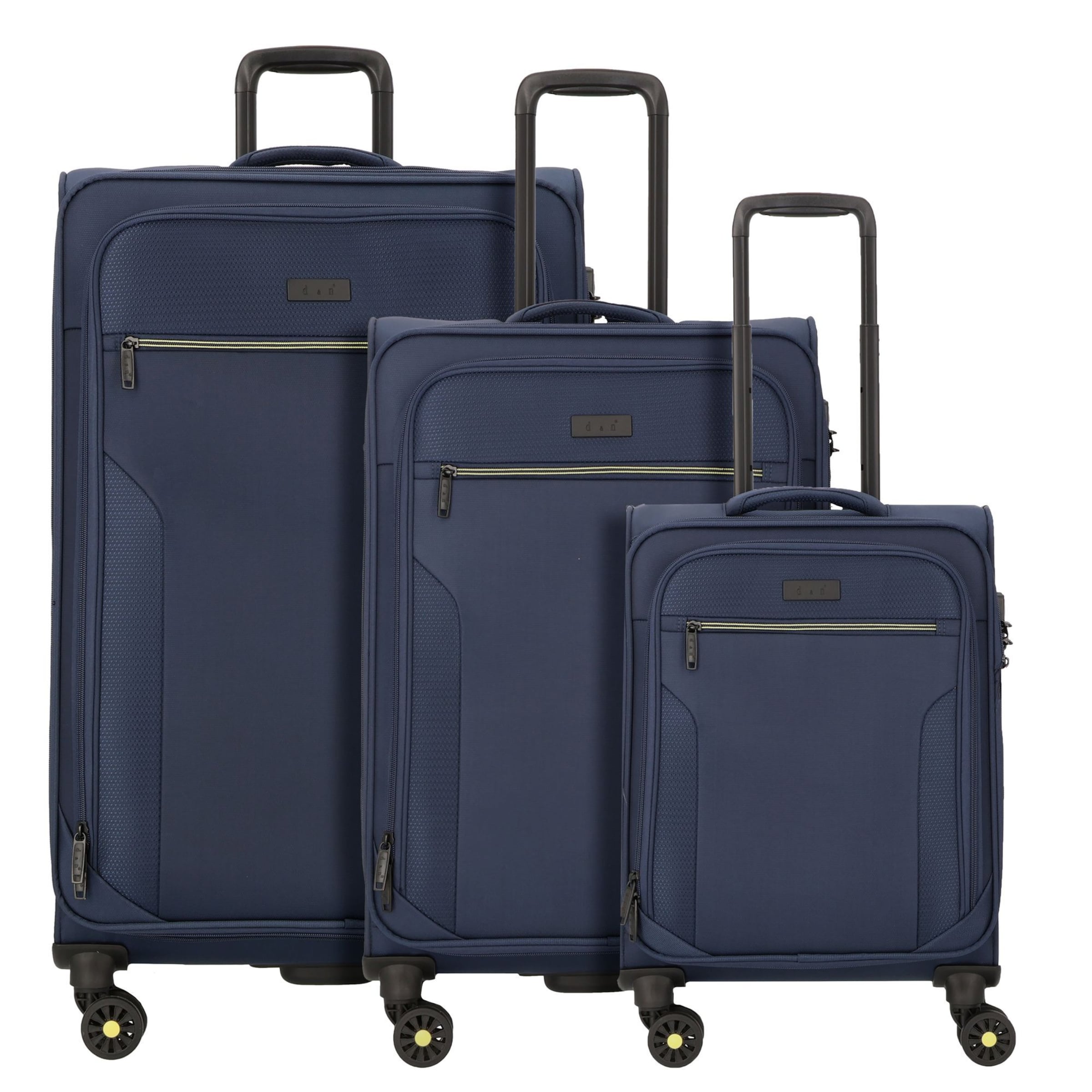 D&N Suitcase Set 'Travel Line 9704' in Blue
