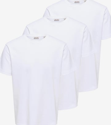 Only & Sons Shirt 'Caspian' in White: front