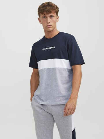 T-Shirt 'JJEReid' JACK & JONES en bleu : devant